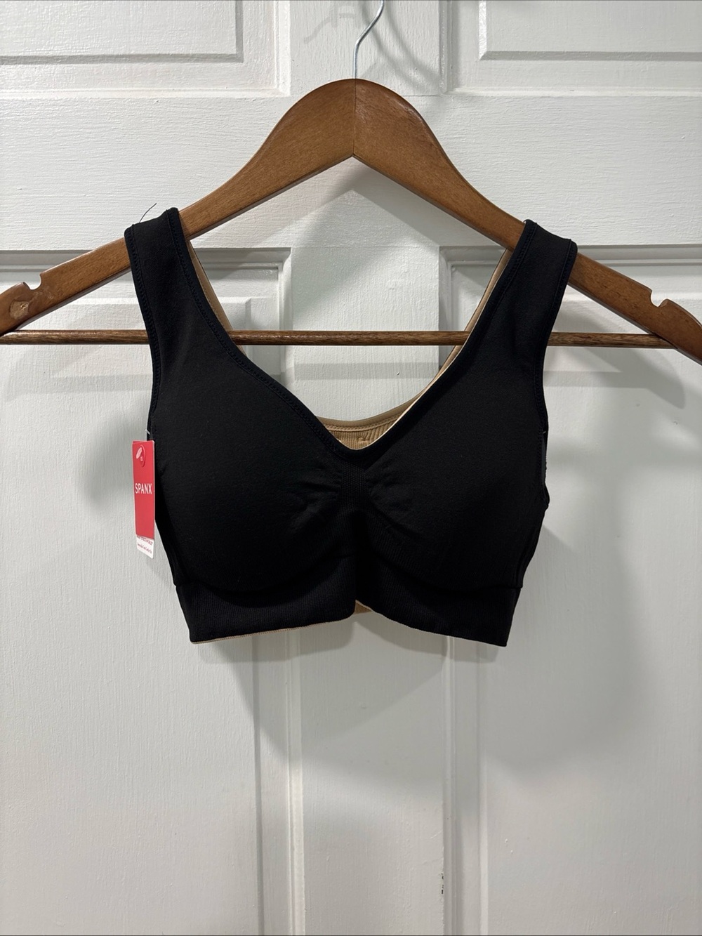 Spanx Women’s Breast Of Both Worlds Reversible Comfort Bra XS Beige/Black NWT - Picture 6 of 8